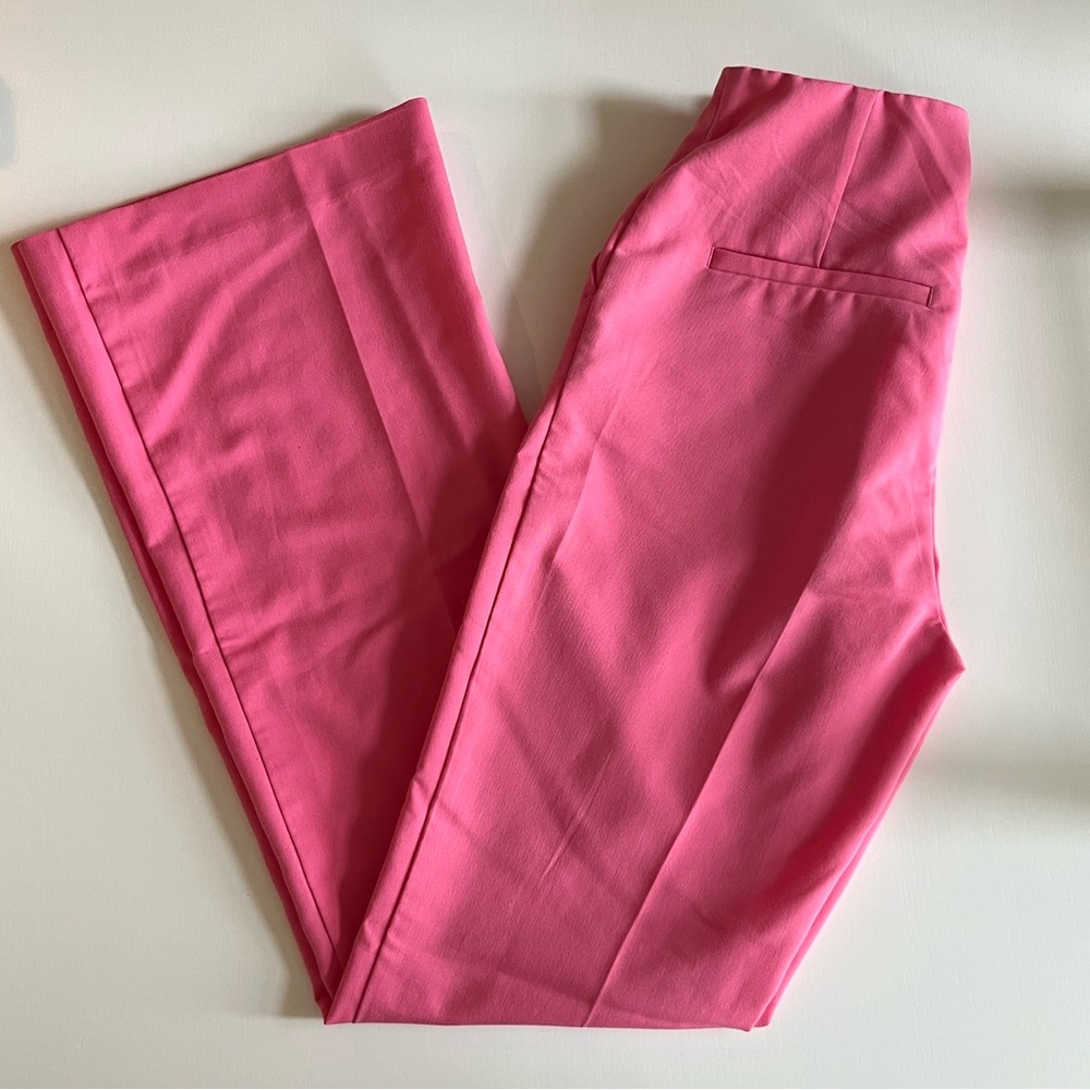 Hot Pink Flared Trousers - Picture 5 of 5
